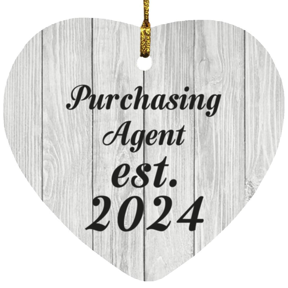 Purchasing Agent Established Est. 2024 - Heart Ornament F