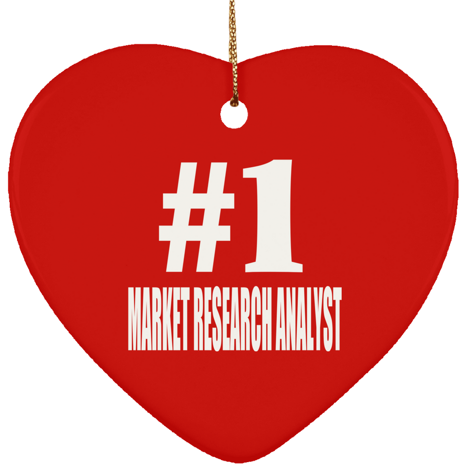 Number One #1 Market Research Analyst - Heart Ornament