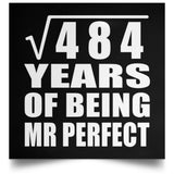 22nd Anniversary Square Root of 484 Years of Mr Perfect - Poster Square