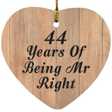 44th Anniversary 44 Years Of Being Mr Right - Heart Ornament C