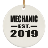 Mechanic Established EST. 2019 - Circle Ornament