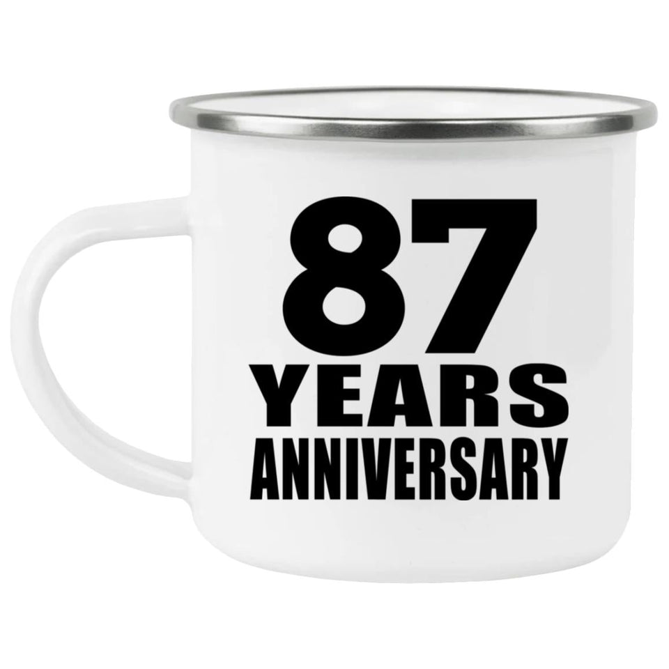 87th Anniversary 87 Years - 12oz Camping Mug