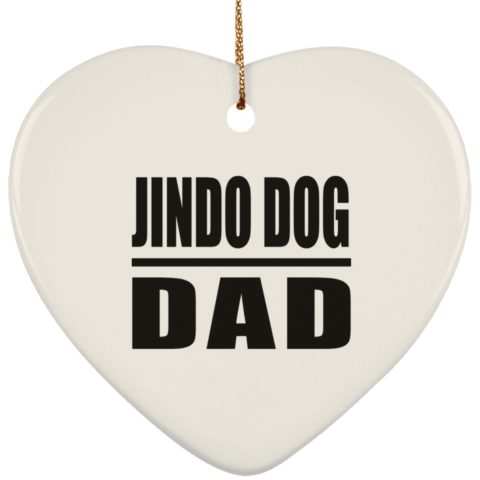 Jindo Dog Dad - Heart Ornament