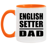 English Setter Dad - 11oz Accent Mug Orange
