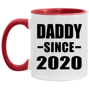 Daddy Since 2020 - 11oz Accent Mug Red