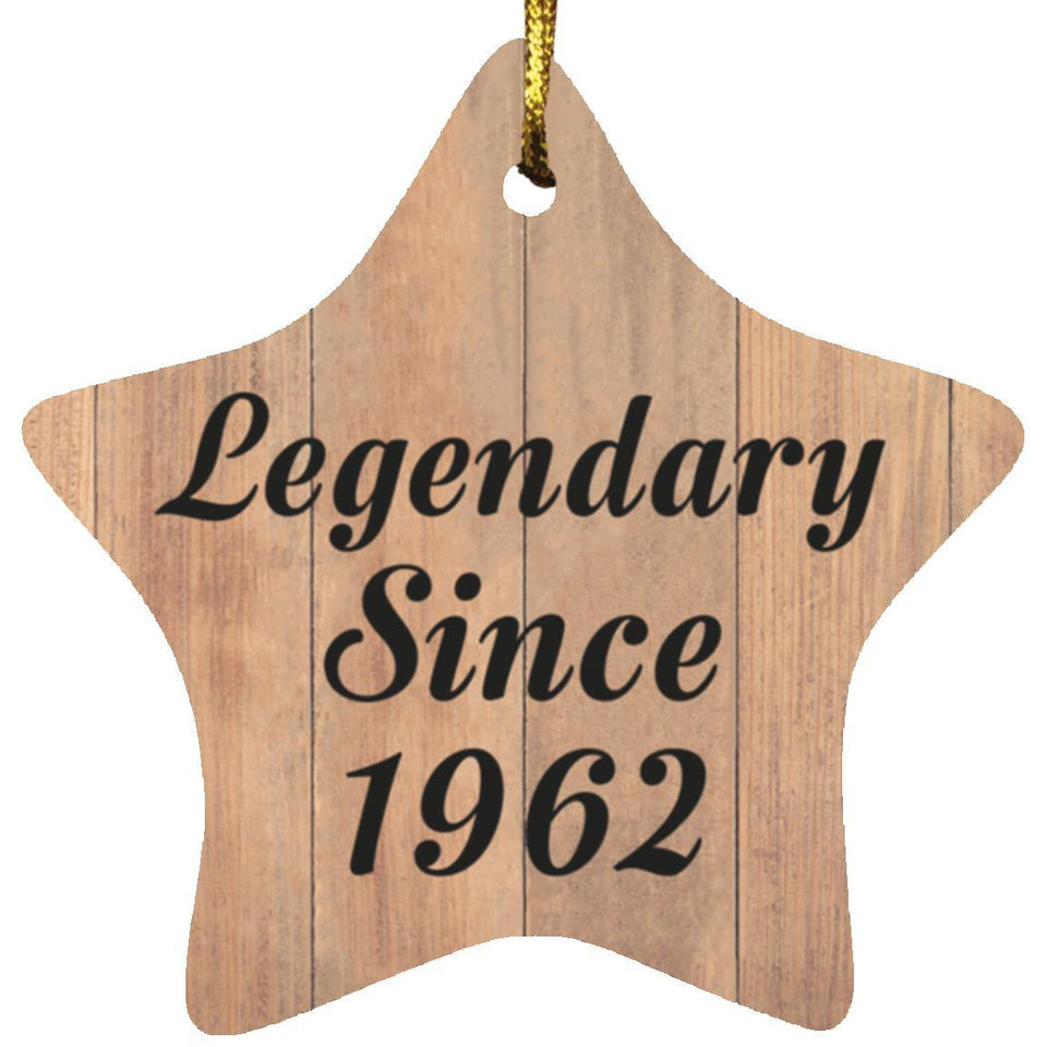 62nd Birthday Legendary Since 1962 - Star Ornament C