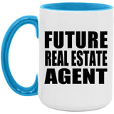Future Real Estate Agent - 15oz Accent Mug Blue