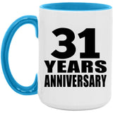 31st Anniversary 31 Years - 15oz Accent Mug Blue