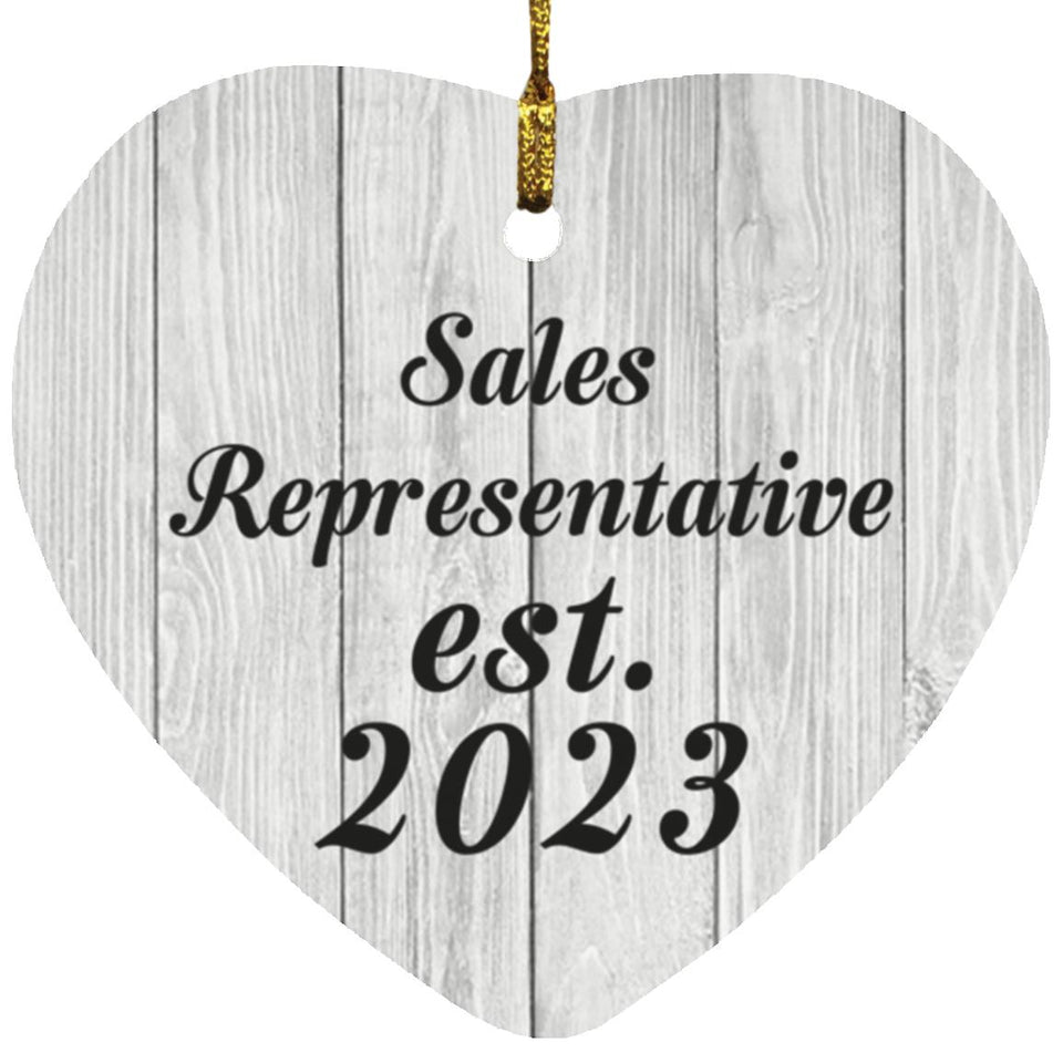 Sales Representative Established Est. 2023 - Heart Ornament F