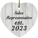 Sales Representative Established Est. 2023 - Heart Ornament F