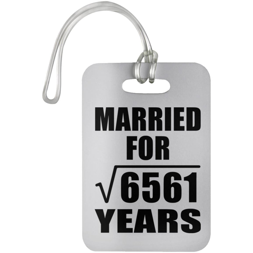 81st Anniversary Married For Square Root of 6561 Years - Luggage Bag Tag