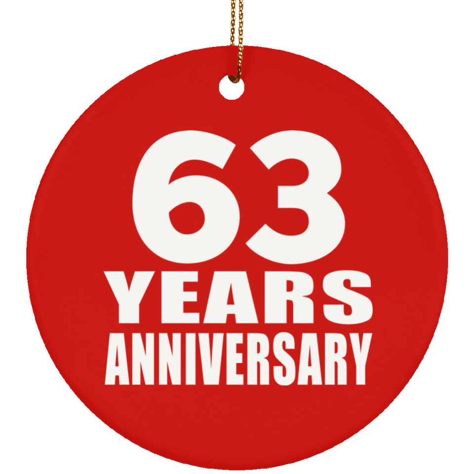 63rd Anniversary 63 Years Anniversary - Circle Ornament