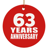 63rd Anniversary 63 Years Anniversary - Circle Ornament
