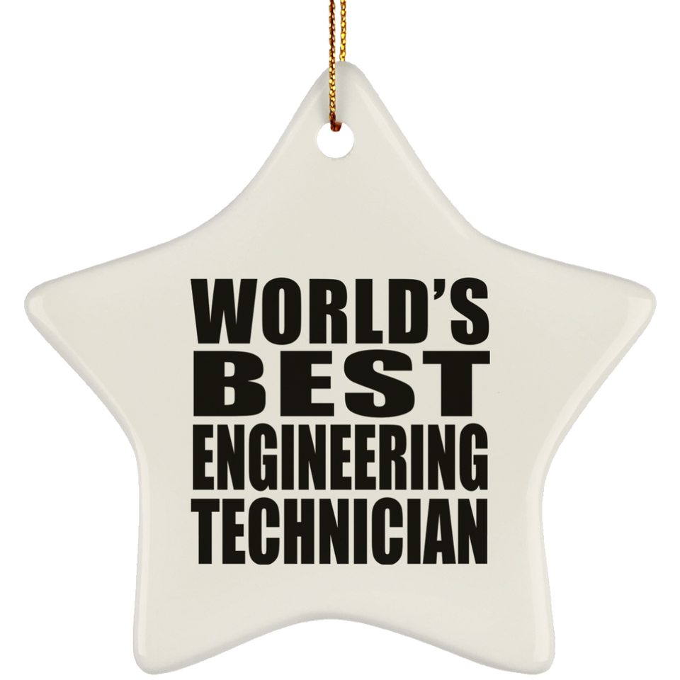 World's Best Engineering Technician - Star Ornament