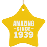 85th Birthday Amazing Since 1939 - Star Ornament
