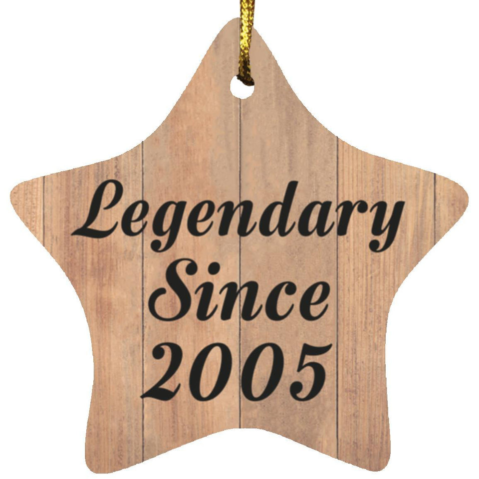19th Birthday Legendary Since 2005 - Star Ornament C