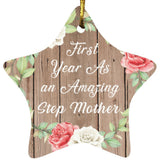 First Year As An Amazing Step Mother - Star Ornament B