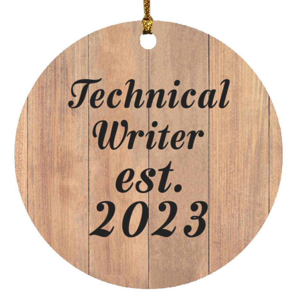 Technical Writer Established Est. 2023 - Circle Ornament C
