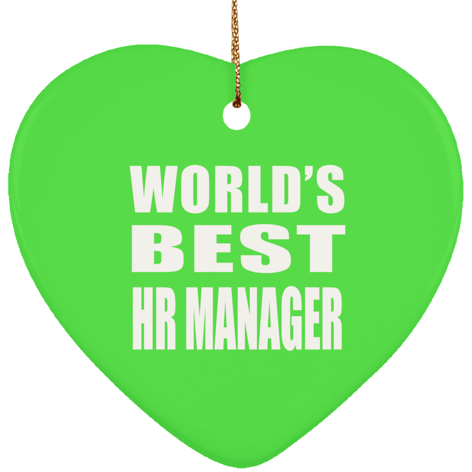 World's Best HR Manager - Heart Ornament