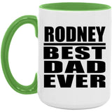 Rodney Best Dad Ever - 15oz Accent Mug Green