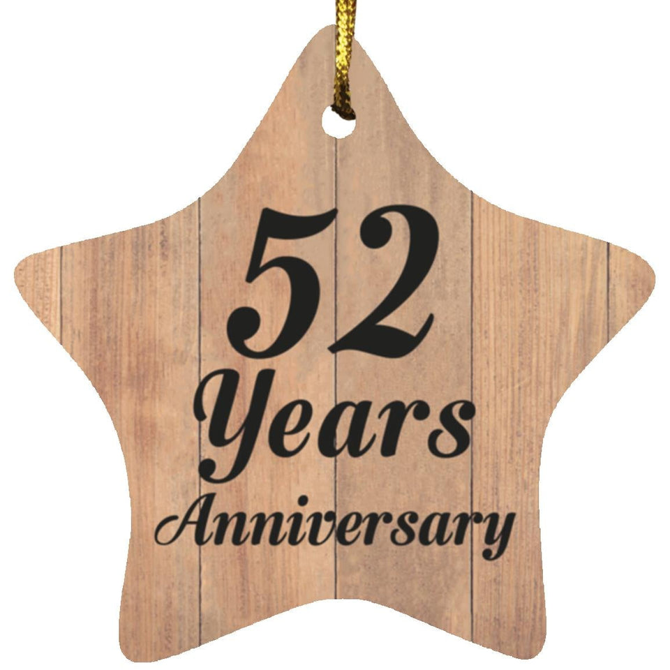 52nd Anniversary 52 Years Anniversary - Star Ornament C
