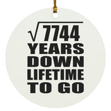88th Anniversary Square Root of 7744 Years Lifetime To Go - Circle Ornament