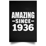 88th Birthday Amazing Since 1936 - Poster Portrait