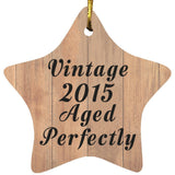 9th Birthday Vintage 2015 Aged Perfectly - Star Ornament C