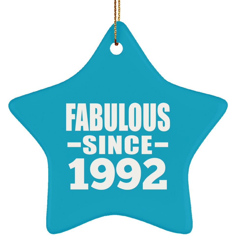 32nd Birthday Fabulous Since 1992 - Star Ornament