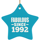32nd Birthday Fabulous Since 1992 - Star Ornament
