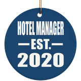 Hotel Manager Established EST. 2020 - Circle Ornament