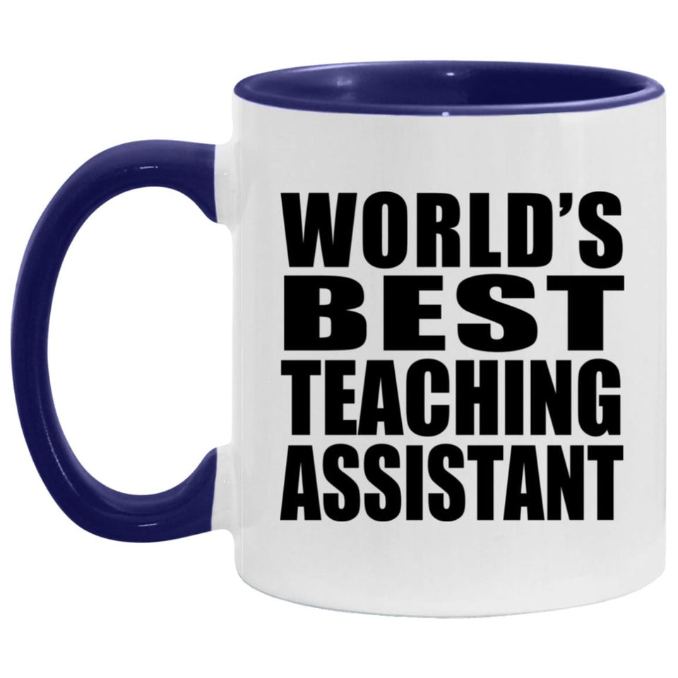 World's Best Teaching Assistant - 11oz Accent Mug Purple