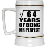 8th Anniversary Square Root of 64 Years of Mr Perfect - Beer Stein