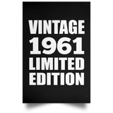 63rd Birthday Vintage 1961 Limited Edition - Poster Portrait