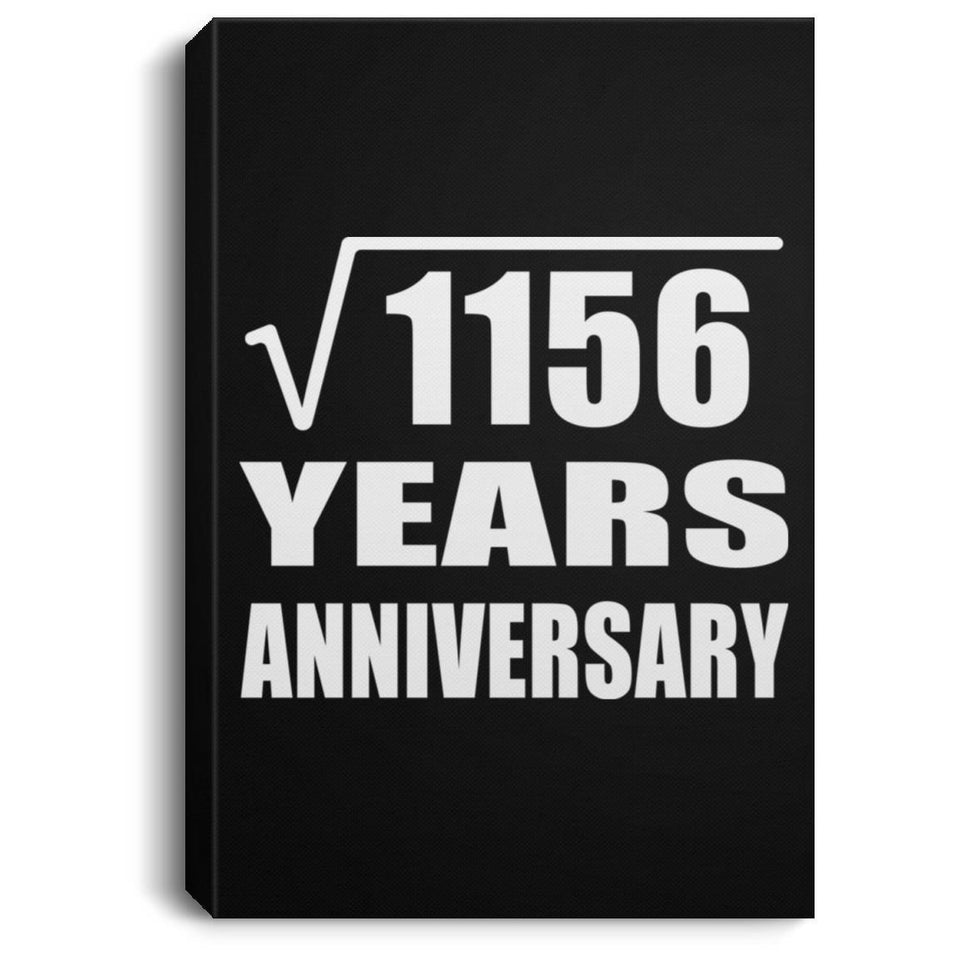 34th Anniversary Square Root of 1156 Years Anniversary - Canvas Portrait