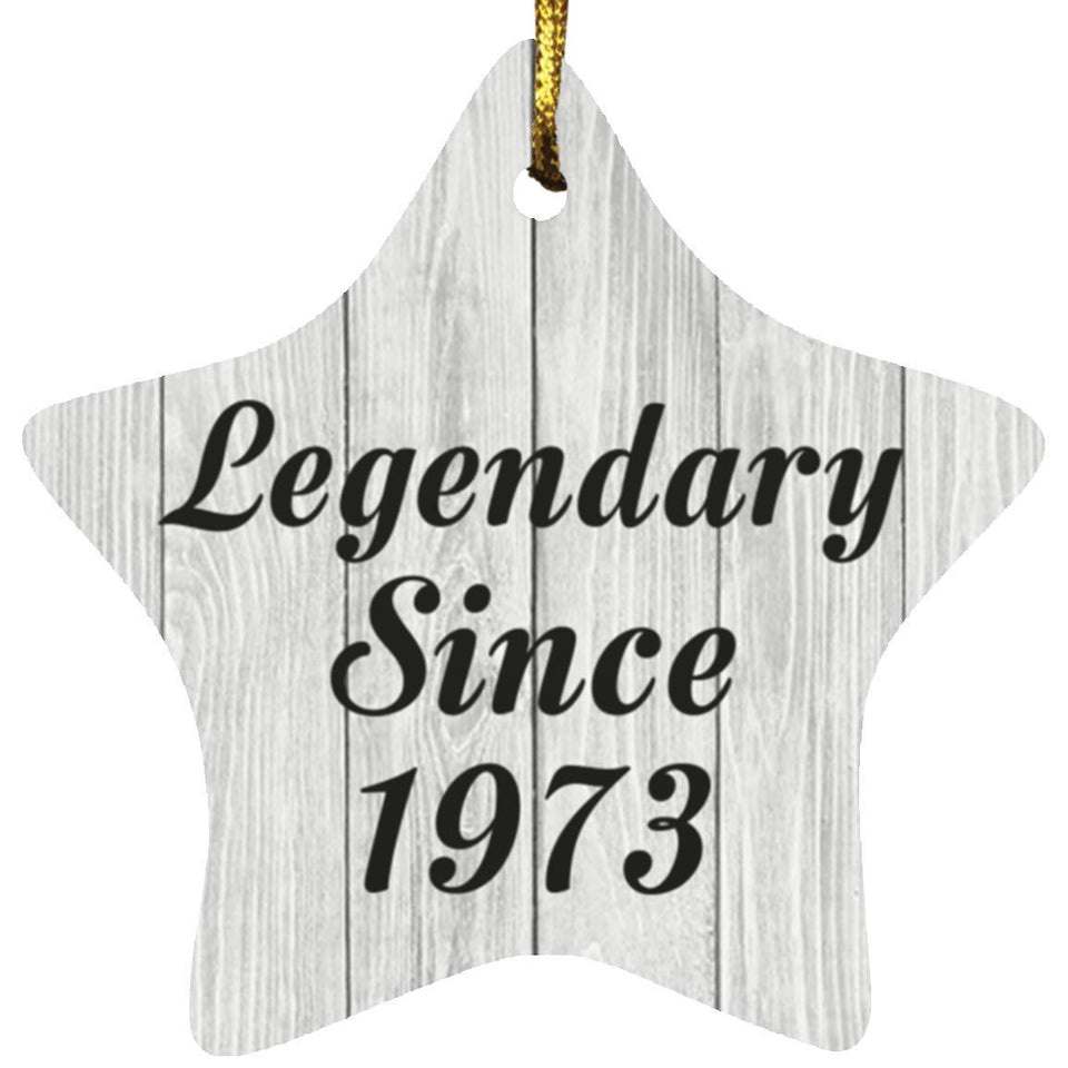 51st Birthday Legendary Since 1973 - Star Ornament F