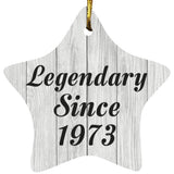 51st Birthday Legendary Since 1973 - Star Ornament F