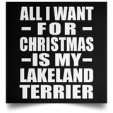 All I Want For Christmas Is My Lakeland Terrier - Poster Square