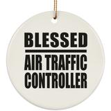 Blessed Air Traffic Controller - Circle Ornament