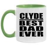 Clyde Best Dad Ever - 11oz Accent Mug Green