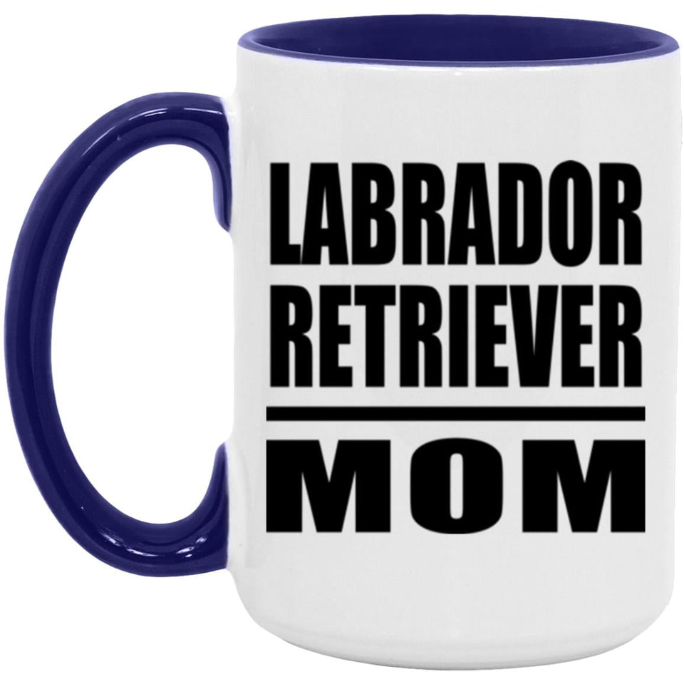 Labrador Retriever Mom - 15oz Accent Mug Purple