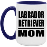 Labrador Retriever Mom - 15oz Accent Mug Purple