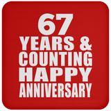 Happy 67th Anniversary 67 Years & Counting - Drink Coaster