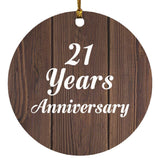 21st Anniversary 21 Years Anniversary - Circle Ornament D