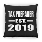 Tax Preparer Established EST. 2019 - Throw Pillow Black