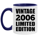 18th Birthday Vintage 2006 Limited Edition - 11oz Accent Mug Purple