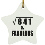 29th Birthday Square Root of 841 & Fabulous - Star Ornament