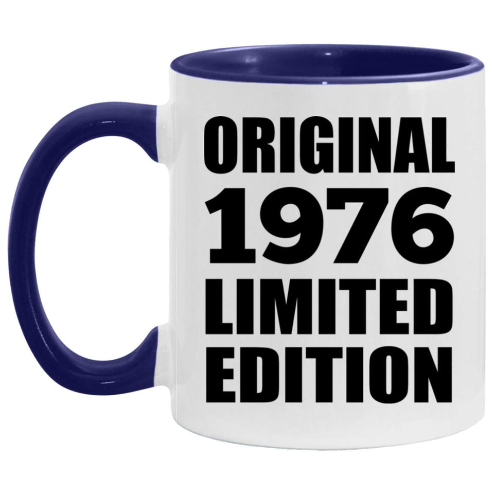 48th Birthday Original 1976 Limited Edition - 11oz Accent Mug Purple