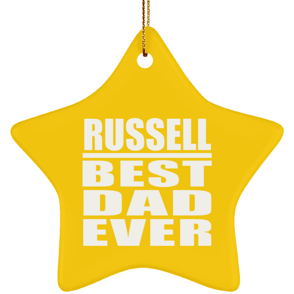 Russell Best Dad Ever - Star Ornament