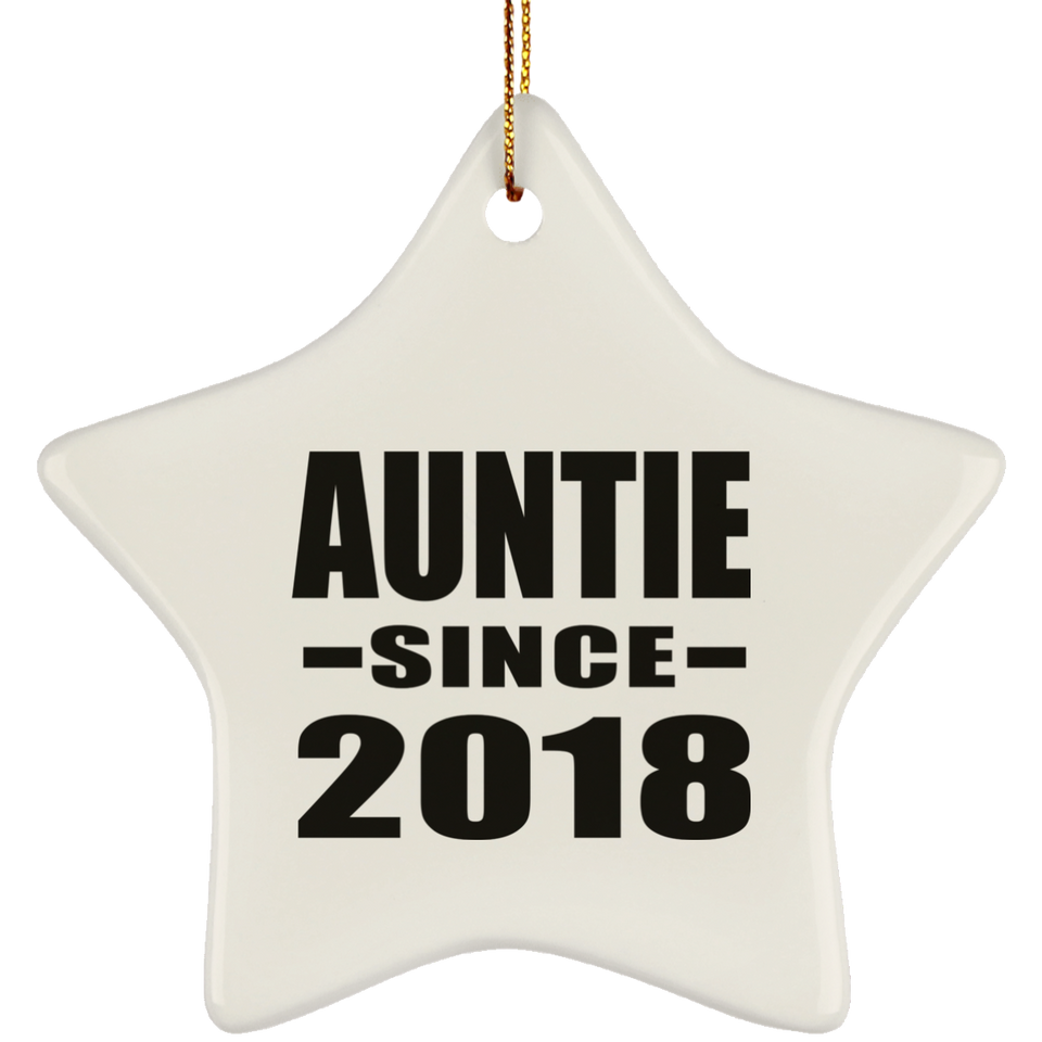 Auntie Since 2018 - Star Ornament